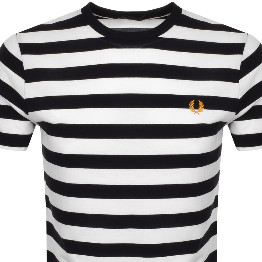 Alternative Image for ProductFred Perry Bold Striped T Shirt Black2
